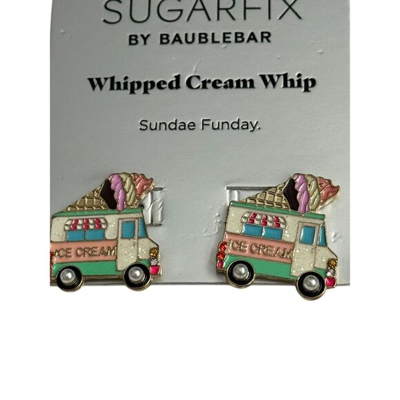 NWT Sugarfix by BaubleBar Ice Cream Truck Earrings – “Whipped Cream Whip” - Picture 2 of 3